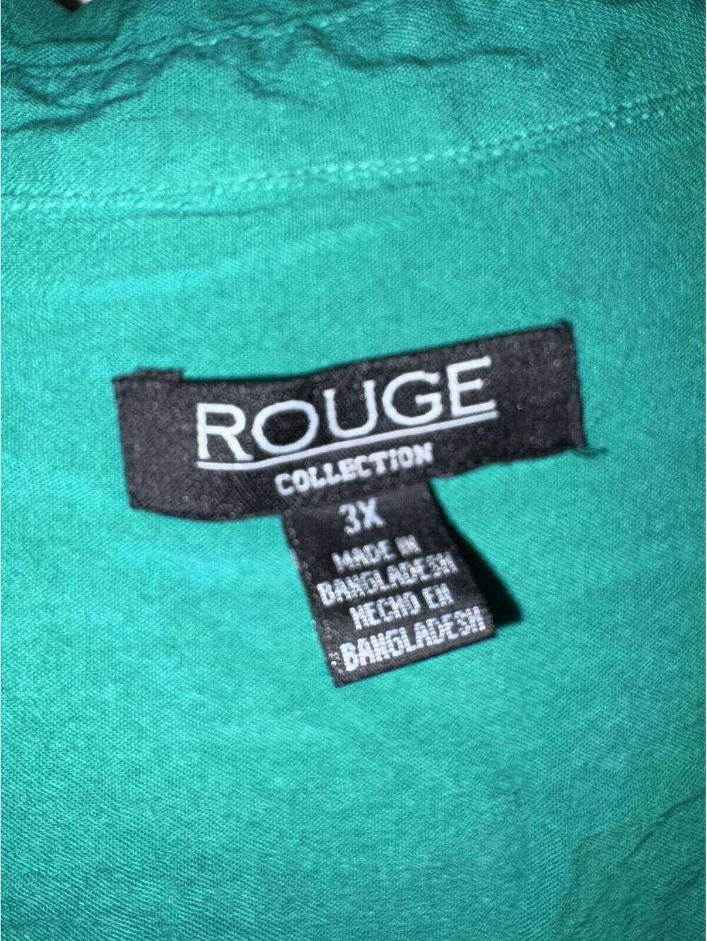 Vintage Green Rayon Button Down Blouse - Picture 2 of 5